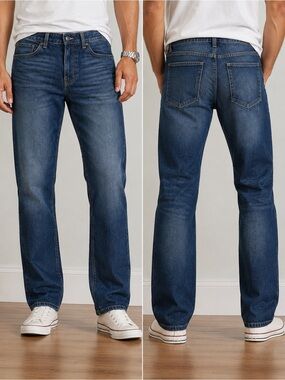 Paper Denim & Cloth Men's Medium Blue Straight Jeans